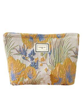 FITINI Floral Cosmetic Bag Waterproof Travel Toiletry Organizer Zipper Pouch